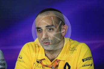 World © Octane Photographic Ltd. Formula 1 - Spanish Grand Prix – FIA Team Press Conference – Part 1. Cyril Abiteboul - Managing Director of Renault Sport Racing Formula 1 Team. Circuit de Barcelona - Catalunya. Thursday 11th May 2017. Digital Ref: 1815LB1D0033