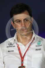 World © Octane Photographic Ltd. Formula 1 - Spanish Grand Prix – FIA Team Press Conference – Part 1. Toto Wolff - Executive Director & Head of Mercedes-Benz Motorsport. Circuit de Barcelona - Catalunya. Thursday 11th May 2017. Digital Ref: 1815LB1D0049