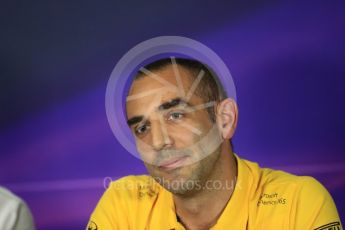 World © Octane Photographic Ltd. Formula 1 - Spanish Grand Prix – FIA Team Press Conference – Part 1. Cyril Abiteboul - Managing Director of Renault Sport Racing Formula 1 Team. Circuit de Barcelona - Catalunya. Thursday 11th May 2017. Digital Ref: 1815LB1D0056