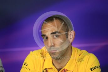 World © Octane Photographic Ltd. Formula 1 - Spanish Grand Prix – FIA Team Press Conference – Part 1. Cyril Abiteboul - Managing Director of Renault Sport Racing Formula 1 Team. Circuit de Barcelona - Catalunya. Thursday 11th May 2017. Digital Ref: 1815LB1D0076