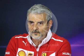 World © Octane Photographic Ltd. Formula 1 - Spanish Grand Prix – FIA Team Press Conference – Part 2. Maurizio Arrivabene – Managing Director and Team Principal of Scuderia Ferrari. Circuit de Barcelona - Catalunya. Thursday 11th May 2017. Digital Ref: 1815LB1D0096