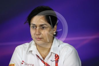 World © Octane Photographic Ltd. Formula 1 - Spanish Grand Prix – FIA Team Press Conference – Part 2. Monisha Kaltenborn – Team Principal of Sauber Motorsport. Circuit de Barcelona - Catalunya. Thursday 11th May 2017. Digital Ref: 1815LB1D0099