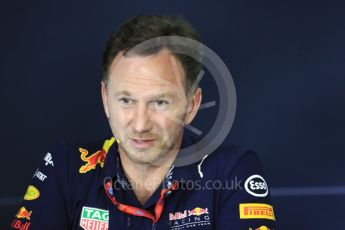 World © Octane Photographic Ltd. Formula 1 - Spanish Grand Prix – FIA Team Press Conference – Part 2. Christian Horner - Team Principal of Red Bull Racing. Circuit de Barcelona - Catalunya. Thursday 11th May 2017. Digital Ref: 1815LB1D0130