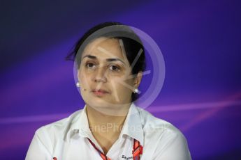 World © Octane Photographic Ltd. Formula 1 - Spanish Grand Prix – FIA Team Press Conference – Part 2. Monisha Kaltenborn – Team Principal of Sauber Motorsport. Circuit de Barcelona - Catalunya. Thursday 11th May 2017. Digital Ref: 1815LB1D0138