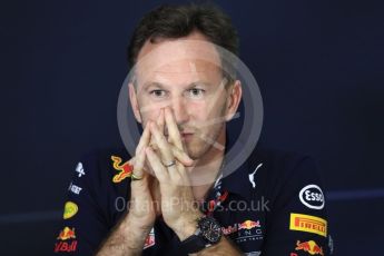 World © Octane Photographic Ltd. Formula 1 - Spanish Grand Prix – FIA Team Press Conference – Part 2. Christian Horner - Team Principal of Red Bull Racing. Circuit de Barcelona - Catalunya. Thursday 11th May 2017. Digital Ref: 1815LB1D0154