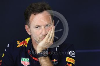 World © Octane Photographic Ltd. Formula 1 - Spanish Grand Prix – FIA Team Press Conference – Part 2. Christian Horner - Team Principal of Red Bull Racing. Circuit de Barcelona - Catalunya. Thursday 11th May 2017. Digital Ref: 1815LB1D0171