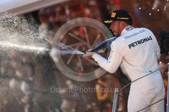 World © Octane Photographic Ltd. Formula 1 - Spanish Grand Prix Podium. Lewis Hamilton - Mercedes AMG Petronas F1 W08 EQ Energy+. Circuit de Barcelona - Catalunya, Spain. Sunday 14th May 2017. Digital Ref:1826LB1D4919
