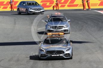 World © Octane Photographic Ltd. Formula 1 - Spanish Grand Prix Practice 1. Track inspection in Mercedes AMG cars. Circuit de Barcelona - Catalunya, Spain. Friday 12th May 2017. Digital Ref: 1810CB1L7615