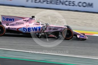 World © Octane Photographic Ltd. Formula 1 - Spanish Grand Prix Practice 1. Sergio Perez - Sahara Force India VJM10. Circuit de Barcelona - Catalunya, Spain. Friday 12th May 2017. Digital Ref: 1810CB1L7750