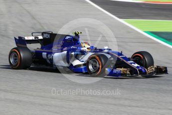 World © Octane Photographic Ltd. Formula 1 - Spanish Grand Prix Practice 1. Pascal Wehrlein – Sauber F1 Team C36. Circuit de Barcelona - Catalunya, Spain. Friday 12th May 2017. Digital Ref: 1810CB1L7815