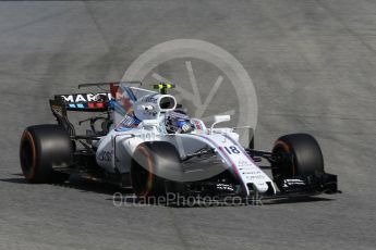 World © Octane Photographic Ltd. Formula 1 - Spanish Grand Prix Practice 1. Lance Stroll - Williams Martini Racing FW40. Circuit de Barcelona - Catalunya, Spain. Friday 12th May 2017. Digital Ref: 1810CB1L7934