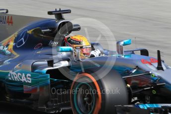 World © Octane Photographic Ltd. Formula 1 - Spanish Grand Prix Practice 1. Lewis Hamilton - Mercedes AMG Petronas F1 W08 EQ Energy+. Circuit de Barcelona - Catalunya, Spain. Friday 12th May 2017. Digital Ref: 1810CB1L8024