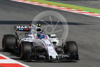 World © Octane Photographic Ltd. Formula 1 - Spanish Grand Prix Practice 1. Lance Stroll - Williams Martini Racing FW40. Circuit de Barcelona - Catalunya, Spain. Friday 12th May 2017. Digital Ref: 1810CB1L8082