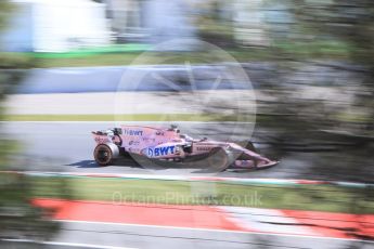 World © Octane Photographic Ltd. Formula 1 - Spanish Grand Prix - Practice 1. Sergio Perez - Sahara Force India VJM10. Circuit de Barcelona - Catalunya. Friday 12th May 2017. Digital Ref: 1810CB7D4053