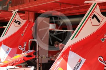 World © Octane Photographic Ltd. Formula 1 - Spanish Grand Prix Practice 1. Sebastian Vettel and Kimi Raikkonen - Scuderia Ferrari SF70H. Circuit de Barcelona - Catalunya, Spain. Friday 12th May 2017. Digital Ref: 1810CB7D4318