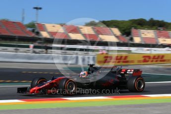 World © Octane Photographic Ltd. Formula 1 - Spanish Grand Prix Practice 1. Romain Grosjean - Haas F1 Team VF-17. Circuit de Barcelona - Catalunya, Spain. Friday 12th May 2017. Digital Ref: 1810LB2D7432