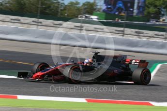 World © Octane Photographic Ltd. Formula 1 - Spanish Grand Prix Practice 1. Romain Grosjean - Haas F1 Team VF-17. Circuit de Barcelona - Catalunya, Spain. Friday 12th May 2017. Digital Ref: 1810LB2D7469