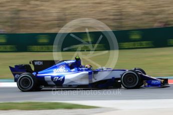 World © Octane Photographic Ltd. Formula 1 - Spanish Grand Prix Practice 2. Pascal Wehrlein – Sauber F1 Team C36. Circuit de Barcelona - Catalunya, Spain. Friday 12th May 2017. Digital Ref: 1812CB1L8228