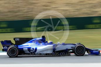 World © Octane Photographic Ltd. Formula 1 - Spanish Grand Prix Practice 2. Marcus Ericsson – Sauber F1 Team C36. Circuit de Barcelona - Catalunya, Spain. Friday 12th May 2017. Digital Ref: 1812CB1L8280