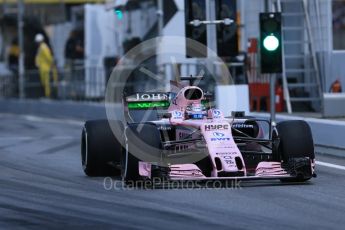 World © Octane Photographic Ltd. Formula 1 - Spanish Grand Prix Practice 2. Sergio Perez - Sahara Force India VJM10. Circuit de Barcelona - Catalunya, Spain. Friday 12th May 2017. Digital Ref: 1812CB7D4695