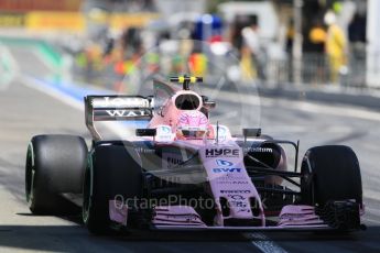 World © Octane Photographic Ltd. Formula 1 - Spanish Grand Prix Practice 2. Esteban Ocon - Sahara Force India VJM10. Circuit de Barcelona - Catalunya, Spain. Friday 12th May 2017. Digital Ref: 1812CB7D4723