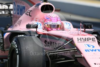 World © Octane Photographic Ltd. Formula 1 - Spanish Grand Prix Practice 2. Esteban Ocon - Sahara Force India VJM10. Circuit de Barcelona - Catalunya, Spain. Friday 12th May 2017. Digital Ref: 1812CB7D4731