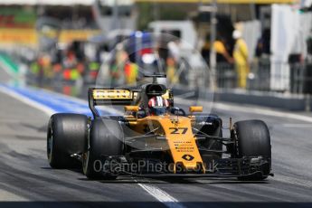 World © Octane Photographic Ltd. Formula 1 - Spanish Grand Prix Practice 2. Nico Hulkenberg - Renault Sport F1 Team R.S.17. Circuit de Barcelona - Catalunya, Spain. Friday 12th May 2017. Digital Ref: 1812CB7D4780
