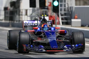 World © Octane Photographic Ltd. Formula 1 - Spanish Grand Prix Practice 2. Carlos Sainz - Scuderia Toro Rosso STR12. Circuit de Barcelona - Catalunya, Spain. Friday 12th May 2017. Digital Ref: 1812CB7D4822