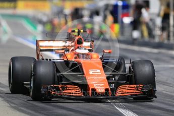 World © Octane Photographic Ltd. Formula 1 - Spanish Grand Prix Practice 2. Stoffel Vandoorne - McLaren Honda MCL32. Circuit de Barcelona - Catalunya, Spain. Friday 12th May 2017. Digital Ref: 1812CB7D4852