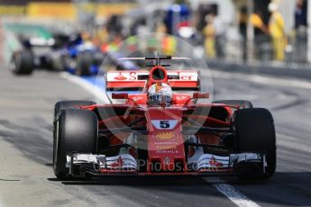 World © Octane Photographic Ltd. Formula 1 - Spanish Grand Prix Practice 2. Sebastian Vettel - Scuderia Ferrari SF70H. Circuit de Barcelona - Catalunya, Spain. Friday 12th May 2017. Digital Ref: 1812CB7D4941