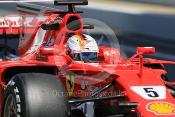 World © Octane Photographic Ltd. Formula 1 - Spanish Grand Prix Practice 2. Sebastian Vettel - Scuderia Ferrari SF70H. Circuit de Barcelona - Catalunya, Spain. Friday 12th May 2017. Digital Ref: 1812CB7D4983