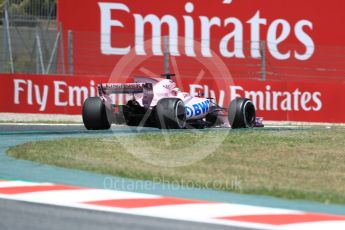 World © Octane Photographic Ltd. Formula 1 - Spanish Grand Prix Practice 2. Sergio Perez - Sahara Force India VJM10. Circuit de Barcelona - Catalunya, Spain. Friday 12th May 2017. Digital Ref: 1812LB1D9724