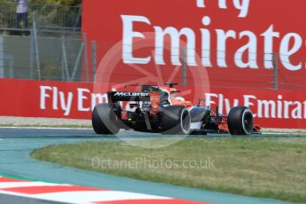 World © Octane Photographic Ltd. Formula 1 - Spanish Grand Prix Practice 2. Fernando Alonso - McLaren Honda MCL32. Circuit de Barcelona - Catalunya, Spain. Friday 12th May 2017. Digital Ref: 1812LB1D9752