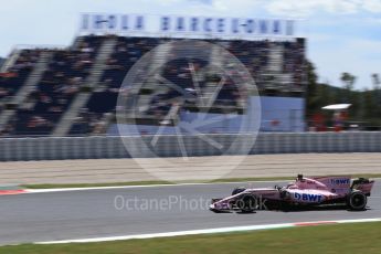 World © Octane Photographic Ltd. Formula 1 - Spanish Grand Prix Practice 2. Sergio Perez - Sahara Force India VJM10. Circuit de Barcelona - Catalunya, Spain. Friday 12th May 2017. Digital Ref: 1812LB2D7775