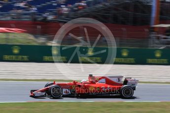 World © Octane Photographic Ltd. Formula 1 - Spanish Grand Prix Practice 2. Sebastian Vettel - Scuderia Ferrari SF70H. Circuit de Barcelona - Catalunya, Spain. Friday 12th May 2017. Digital Ref: 1812LB2D7899