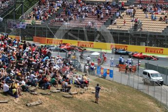 World © Octane Photographic Ltd. Formula 1 - Spanish Grand Prix Race. First lap drama, Vettel leads Hamilton ahead of Raikkonen, Verstappen and Bottas. Circuit de Barcelona - Catalunya, Spain. Sunday 14th May 2017. Digital Ref:1825LB1D3817