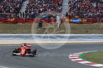 World © Octane Photographic Ltd. Formula 1 - Spanish Grand Prix Race. Sebastian Vettel - Scuderia Ferrari SF70H. Circuit de Barcelona - Catalunya, Spain. Sunday 14th May 2017. Digital Ref:1825LB1D3911