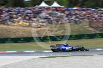 World © Octane Photographic Ltd. Formula 1 - Spanish Grand Prix Race. Pascal Wehrlein – Sauber F1 Team C36. Circuit de Barcelona - Catalunya, Spain. Sunday 14th May 2017. Digital Ref:1825LB1D4314