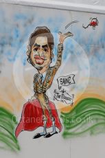 World © Octane Photographic Ltd. Formula 1 - Spanish Grand Prix Race. Carlos Sainz cartoon - Scuderia Toro Rosso STR12. Circuit de Barcelona - Catalunya, Spain. Sunday 14th May 2017. Digital Ref:1825LB1D4412