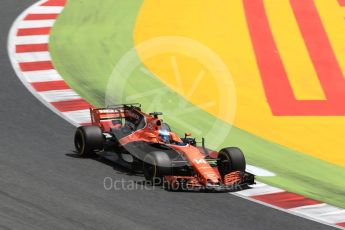 World © Octane Photographic Ltd. Formula 1 - Spanish Grand Prix Race. Fernando Alonso - McLaren Honda MCL32. Circuit de Barcelona - Catalunya, Spain. Sunday 14th May 2017. Digital Ref:1825LB2D9015