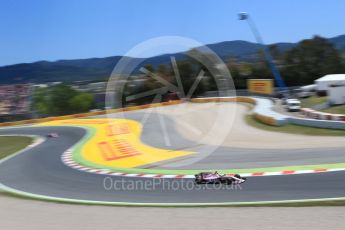 World © Octane Photographic Ltd. Formula 1 - Spanish Grand Prix Race. Sergio Perez and Esteban Ocon - Sahara Force India VJM10. Circuit de Barcelona - Catalunya, Spain. Sunday 14th May 2017. Digital Ref:1825LB2D9069