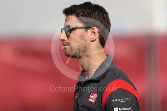 World © Octane Photographic Ltd. Formula 1 - Spanish Grand Prix Paddock. Romain Grosjean - Haas F1 Team VF-17. Circuit de Barcelona - Catalunya, Spain. Saturday 13th May 2017. Digital Ref: 1809LB1D0203