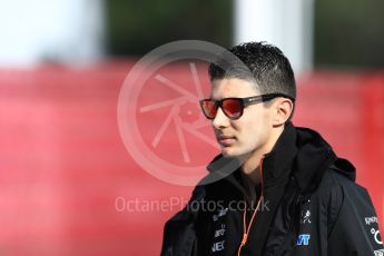 World © Octane Photographic Ltd. Formula 1 - Spanish Grand Prix Paddock. Esteban Ocon - Sahara Force India VJM10. Circuit de Barcelona - Catalunya, Spain. Saturday 13th May 2017. Digital Ref: 1809LB1D0215