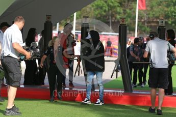 World © Octane Photographic Ltd. Formula 1 - Spanish Grand Prix Paddock. Lewis Hamilton - Mercedes AMG Petronas F1 W08 EQ Energy+. Circuit de Barcelona - Catalunya, Spain. Saturday 13th May 2017. Digital Ref: 1809LB2D8154