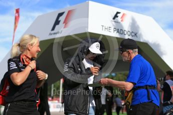 World © Octane Photographic Ltd. Formula 1 - Spanish Grand Prix Paddock. Lewis Hamilton - Mercedes AMG Petronas F1 W08 EQ Energy+. Circuit de Barcelona - Catalunya, Spain. Saturday 13th May 2017. Digital Ref: 1809LB2D8169