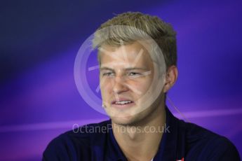 World © Octane Photographic Ltd. Formula 1 - Spanish Grand Prix. Marcus Ericsson – Sauber F1 Team C36. Circuit de Barcelona - Catalunya, Spain, FIA Drivers' Press Conference. Thursday 11th May 2017. Digital Ref:1807LB1D8868