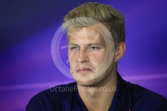 World © Octane Photographic Ltd. Formula 1 - Spanish Grand Prix. Marcus Ericsson – Sauber F1 Team C36. Circuit de Barcelona - Catalunya, Spain, FIA Drivers' Press Conference. Thursday 11th May 2017. Digital Ref:1807LB1D8869