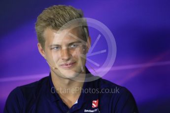 World © Octane Photographic Ltd. Formula 1 - Spanish Grand Prix. Marcus Ericsson – Sauber F1 Team C36. Circuit de Barcelona - Catalunya, Spain, FIA Drivers' Press Conference. Thursday 11th May 2017. Digital Ref:1807LB1D8922