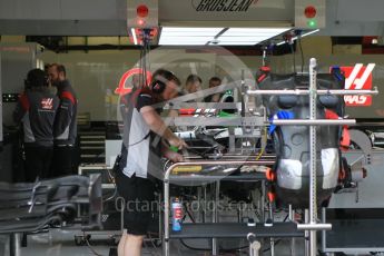 World © Octane Photographic Ltd. Formula 1 - Spanish Grand Prix. Romain Grosjean - Haas F1 Team VF-17. Circuit de Barcelona - Catalunya, Spain. Thursday 11th May 2017. Digital Ref:1805CB1L7415