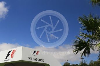 World © Octane Photographic Ltd. Formula 1 - Spanish Grand Prix. New paddock entrance. Circuit de Barcelona - Catalunya, Spain. Thursday 11th May 2017. Digital Ref: 1805CB1L7482